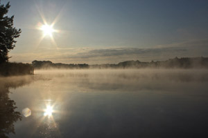 jazero Tomky ( studené ráno  4-6 st.C )